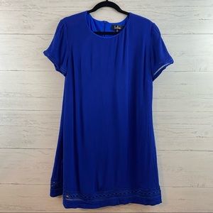 Lulu's Royal Blue Eyelet Detail Summer Dress